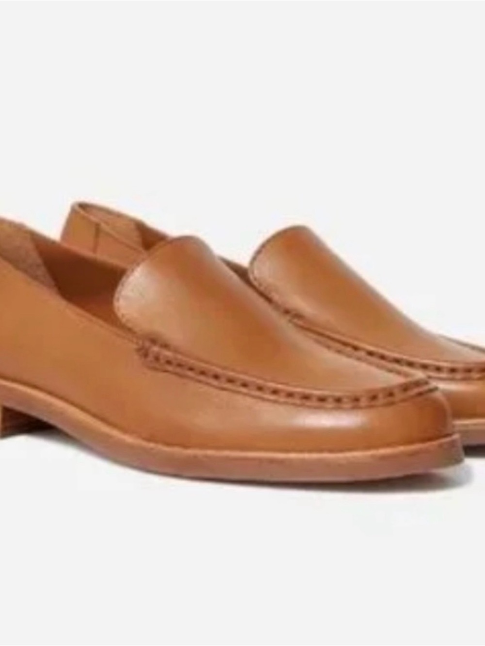 Everlane women's Leather Slip-On Loafers in Tan